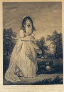 Ihre gnädigste Majestät Königin Charlotte, graviert von Thomas Ryder und Thomas Ryder Jnr., 1804 von William Beechey
