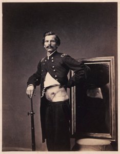 Major H. A. Barnum, Genesung nach einer durchdringenden Schusswunde des Bauches mit Perforation des linken Iliums, aus dem fotografischen Katalog der chirurgischen Abteilung
