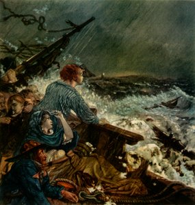 Grace Darling und ihr Vater retten die Schiffbrüchigen, 8. September 1838