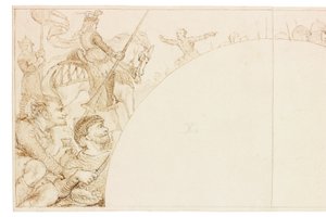 Skizze für Wandgemälde in Wallington Hall von William Bell Scott
