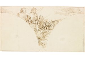 Skizze für Wandgemälde in Wallington Hall von William Bell Scott