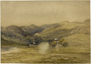 Tal mit Hütten von William Bennett