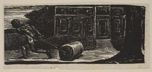 Ein rollender Stein ist immer mooslos, aus Thorntons Pastoralen von Virgil, 1821 von William Blake