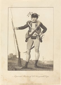 Ein privater Marine des Korps von Col. Fourgeoud, 1793