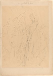 Ein Engel lehrt eine Tochter der Menschen die Geheimnisse der Sünde von William Blake