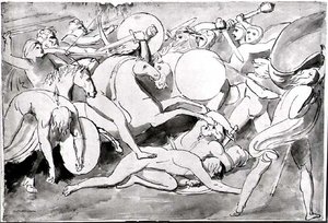 Kampfszene von William Blake