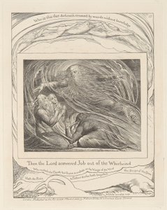 Buch Hiob, Platte 13, Der Herr antwortet Hiob aus dem Wirbelwind von William Blake