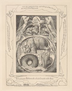 Buch Hiob, Platte 15, Behemoth und Leviathan von William Blake