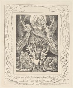 Buch Hiob, Platte 16, Der Fall Satans von William Blake
