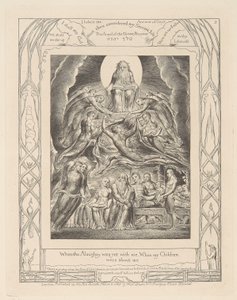 Das Buch Hiob, Tafel 2, Satan vor dem Thron Gottes
