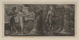 Colinet wird von zwei Jungen verspottet, aus Thorntons Pastorals of Virgil, 1821