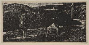 Colinets Reise: Meilenstein mit der Aufschrift LXII Meilen nach London, aus Thorntons Pastoralen von V..., 1821