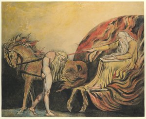 Gott richtet Adam, ca. 1795 von William Blake