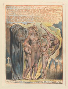 „An die Säulen gelehnt...“ (Tafel 32) von William Blake