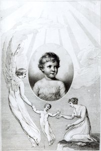Mary Wollstonecraft Shelley (1797-1851) als Kind, graviert von Robert Hartley Cromek (1770-1812) 1805 von William Blake