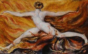 Oh! Flammen wütender Begierden: Platte 3 von Urizen, 1796 von William Blake