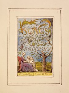 Titelseite zu Songs of Innocence: Platte 2 aus Songs of Innocence and of Experience (Kopie R) ca. 1802-08 von William Blake
