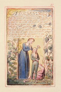 Lied der Amme: Platte 38 aus Songs of Innocence and of Experience (Kopie AA) ca. 1815-26