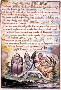 Sprüche der Hölle, Illustration und Text aus 