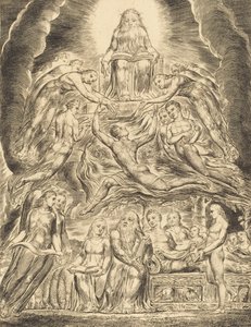 Satan vor dem Thron Gottes von William Blake