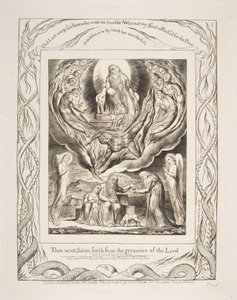Satan geht aus der Gegenwart des Herrn, aus Illustrationen zum Buch Hiob, 1825-26