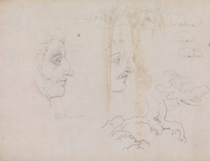 Blatt aus dem Blake-Varley-Skizzenbuch von 1819, Seiten 37 und 38 von William Blake
