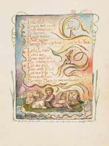 Lieder der Unschuld und Erfahrung: Frühling zweite Platte: Kleines Mädchen, ca. 1825 von William Blake