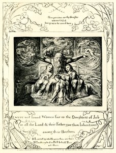 Das Buch Hiob 42:15 illustriert von William Blake