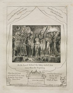 Das Buch Hiob: Pl. 21, So segnete der Herr das Ende Hiobs mehr als den Anfang