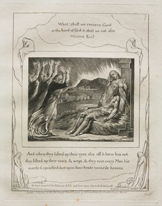 Das Buch Hiob: Pl. 7, Und als sie ihre Augen von ferne aufhoben und ihn nicht erkannten, erhoben sie ihre Stimmen und weinten