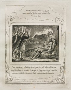 Das Buch Hiob: Pl. 7, Und als sie ihre Augen von ferne aufhoben und ihn nicht erkannten...