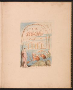 Das Buch Thel, Tafel 2, Titelseite von William Blake
