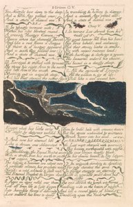 Das erste Buch Urizen, Tafel 11, "Zwei Nasenlöcher bogen sich hinab in die Tiefe . . . ." (Bentley 13) von William Blake