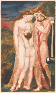 Das erste Buch Urizen, Platte 18 (Bentley 21) von William Blake