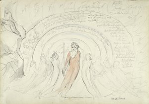 Die Schatten von Homer und anderen Dichtern der Antike, Illustration zur Göttlichen Komödie von Dante Alighieri, 1824-27