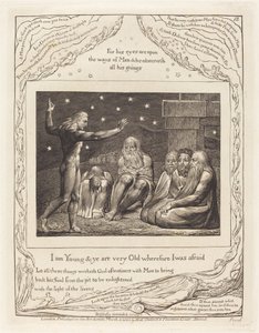 Der Zorn des Elihu, 1825 von William Blake