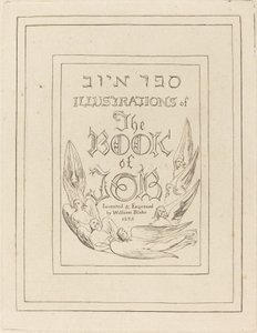 Titelseite der gravierten Illustrationen zum Buch Hiob von William Blake
