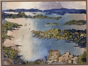 Ein Land-locked Meer (Sydney Harbour), ca. 1895 von William Blamire Young