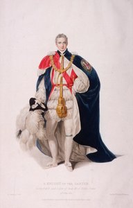 Ritter des Hosenbandordens in zeremonieller Tracht, 1824