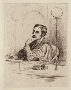Joseph Shield Nicholson, Professor für Handels- und Volkswirtschaftslehre und Handelsrecht von William Brassey (after) Hole