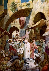 Jesus heilt eine kranke Frau - Bibel von William Brassey Hole