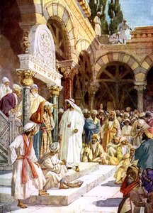Jesus wird von Priestern und Schriftgelehrten herausgefordert - Bibel