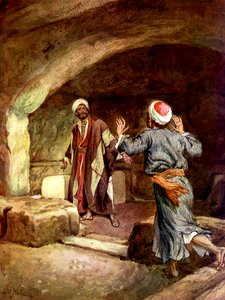 Petrus und Johannes eilen zum leeren Grab - Bibel