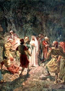 Soldaten der Pharisäer ergreifen Jesus - Bibel