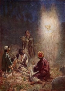 Der Engel des Herrn erscheint den Hirten - Bibel von William Brassey Hole