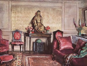 Inneneinrichtung: Ein Einrichtungsschema zeigt eine erfolgreiche Verwendung von Rosa von William Bruce Ellis Ranken