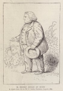 Ernest Renan, französischer Philosoph und Religionshistoriker, zu Hause von William C. Smith