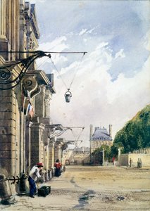 Rue de Rivoli, in der Nähe der Tuilerien, Paris, 1831