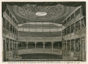 Innenansicht des alten Theatre Royal, Drury Lane, London, wie es 1792 erschien