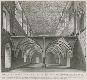 Die Krypta des Nonnenklosters St. Helen in der Bishopsgate Street, London